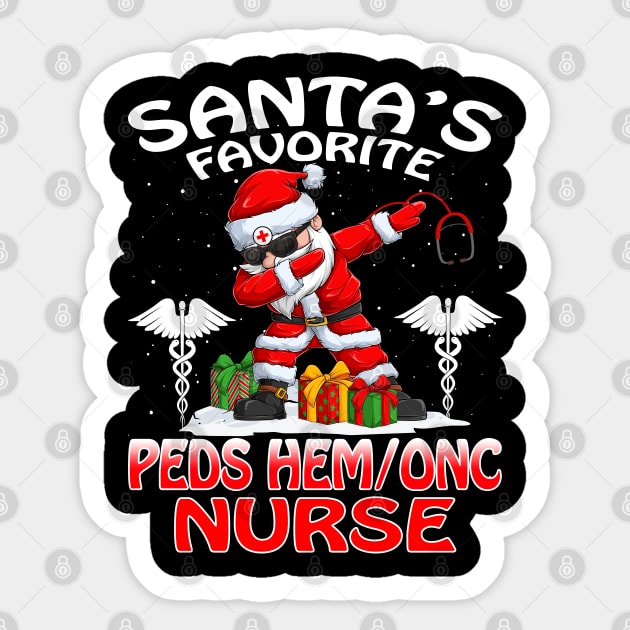 Santas Favorite Peds Hem Onc Nurse Christmas T Shi Sticker by intelus